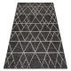 Covor țesut din sisal floorlux 20508 negru / argint Triunghi, 240x330 cm