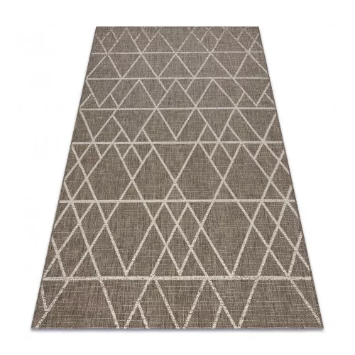 Covor țesut din sisal floorlux 20508 taupe / Șampanie Triunghi, 140x200 cm