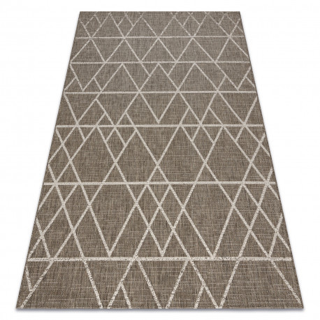 Covor țesut din sisal floorlux 20508 taupe / Șampanie Triunghi, 140x200 cm