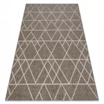 Covor țesut din sisal floorlux 20508 taupe / Șampanie Triunghi, 80x150 cm