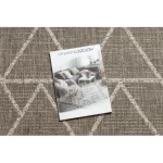 Covor țesut din sisal floorlux 20508 taupe / Șampanie Triunghi, 80x150 cm