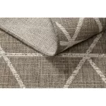 Covor țesut din sisal floorlux 20508 taupe / Șampanie Triunghi, 80x150 cm