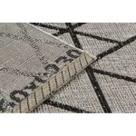 Covor țesut din sisal floorlux 20508 argint / negru Triunghi, 140x200 cm