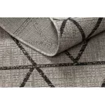 Covor țesut din sisal floorlux 20508 argint / negru Triunghi, 140x200 cm