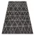 Covor țesut din sisal floorlux 20508 negru / argint Triunghi, 140x200 cm