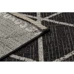 Covor țesut din sisal floorlux 20508 negru / argint Triunghi, 140x200 cm