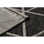 Covor țesut din sisal floorlux 20508 negru / argint Triunghi, 60x110 cm