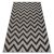 Covor țesut din sisal floorlux 20340 argint / negru zig-zag 60x110 cm