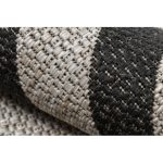Covor țesut din sisal floorlux 20340 argint / negru zig-zag 60x110 cm