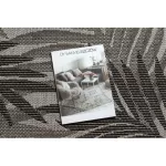 Covor țesut din sisal floorlux 20504 Frunze, argint / negru 140x200 cm