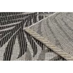 Covor țesut din sisal floorlux 20504 Frunze, argint / negru 140x200 cm
