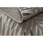 Covor țesut din sisal floorlux 20504 Frunze, argint / negru 140x200 cm
