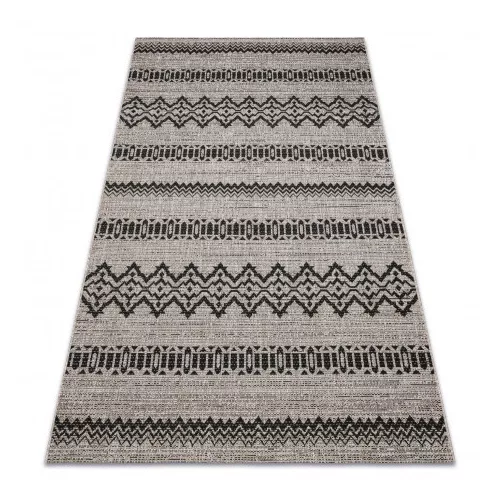 Covor țesut din sisal floorlux 20510 argint / negru 140x200 cm