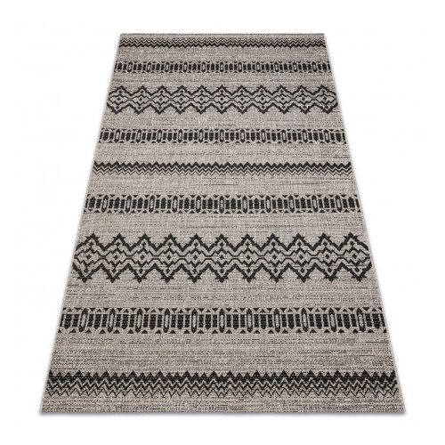 Covor țesut din sisal floorlux 20510 argint / negru 160x230 cm