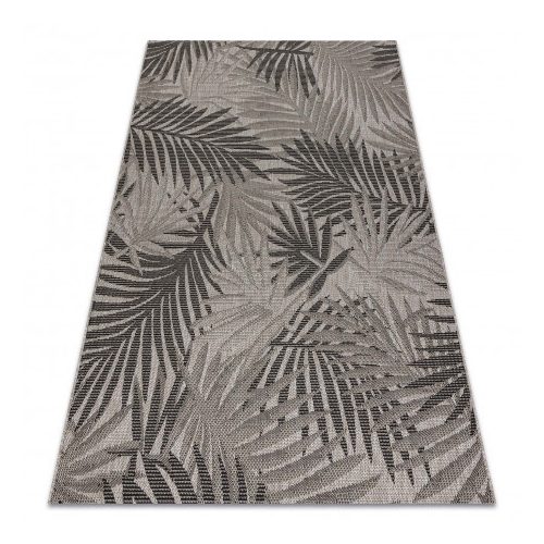 Covor țesut din sisal floorlux 20504 Frunze, argint / negru 160x230 cm