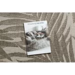 Covor țesut din sisal floorlux 20504 Frunze, Șampanie / gri închis 240x330 cm