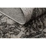 Covor țesut din sisal floorlux 20491 Flori, argint / negru 240x330 cm