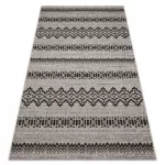 Covor țesut din sisal floorlux 20510 argint / negru 80x150 cm