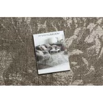 Covor țesut din sisal floorlux 20491 Flori, Șampanie / gri închis  80x150 cm