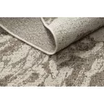Covor țesut din sisal floorlux 20491 Flori, Șampanie / gri închis  80x150 cm