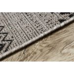 Tesut sizal floorlux covor 20510 argint / negru 60x110 cm