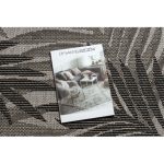 Covor țesut din sisal floorlux 20504 Frunze, argint / negru 60x110 cm