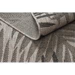 Covor țesut din sisal floorlux 20504 Frunze, argint / negru 60x110 cm