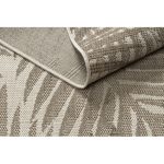 Covor țesut din sisal floorlux 20504 Frunze, Șampanie / gri închis 60x110 cm