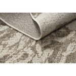Covor țesut din sisal floorlux 20491 Flori, Șampanie / gri închis  60x110 cm