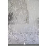  TRD. Perdea gata confecționată Dalí albă cu model modern de valuri 300x160cm