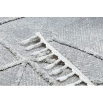 covor SEVILLA Z791C mozaic gri / alb cu franjuri Berber shaggy 240x330 cm