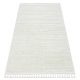 covor SEVILLA AC53B covor cu dungi si franjuri alb Berber shaggy  80x150 cm