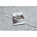 covor SEVILLA Z791C mozaic gri / alb cu franjuri Berber shaggy 80x150 cm