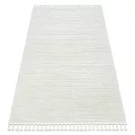 Covor SEVILLA AC53B dungi, alb franjuri Berber shaggy 120x170 cm