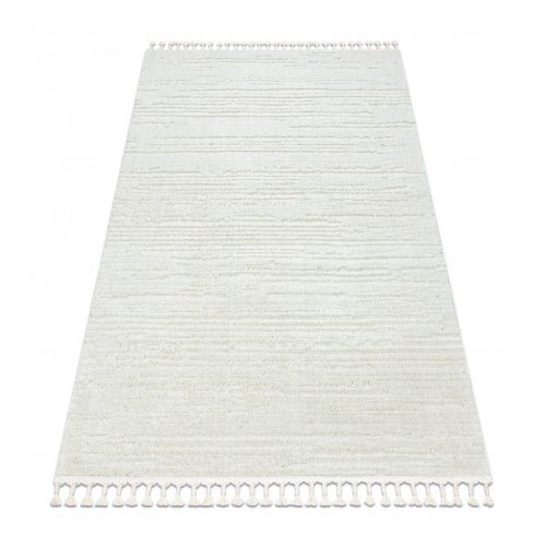 Covor SEVILLA AC53B dungi, alb franjuri Berber shaggy 120x170 cm