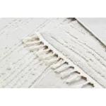 Covor SEVILLA AC53B dungi, alb franjuri Berber shaggy 120x170 cm