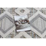 covor SEVILLA Y523C diamant gri / galben cu franjuri Berber shaggy 120x170 cm