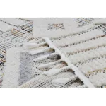 covor SEVILLA Y523C diamant gri / galben cu franjuri Berber shaggy 120x170 cm