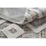 covor SEVILLA Y523C diamant gri / galben cu franjuri Berber shaggy 120x170 cm