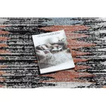 Covor modern BELLE BR23A negru / bej franjuri 80x150 cm