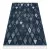 Covor SEVILLA Y499B, Diamant albastru franjuri Berber shaggy 120x170 cm