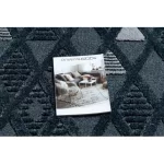 Covor SEVILLA Y499B, Diamant albastru franjuri Berber shaggy 120x170 cm