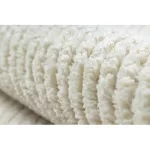 covor SEVILLA PC00B dungi Alb franjuri  Berber shaggy 120x170 cm