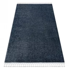   Covor SEVILLA PC00B dungi, albastru franjuri Berber shaggy 120x170 cm