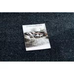 Covor SEVILLA PC00B dungi, albastru franjuri Berber shaggy 120x170 cm