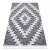 Covor SEVILLA Z250A Diamant albastru / gri franjuri Berber shaggy 120x170 cm