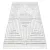 covor SEVILLA Z788A labirint,grecesc Alb / Gri franjuri Berber shaggy 120x170 cm
