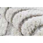 covor SEVILLA Z788A labirint,grecesc Alb / Gri franjuri Berber shaggy 120x170 cm