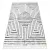 Covor SEVILLA Z788B alb / antracit franjuri Berber shaggy 120x170 cm