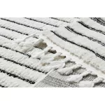 Covor SEVILLA Z788B alb / antracit franjuri Berber shaggy 120x170 cm